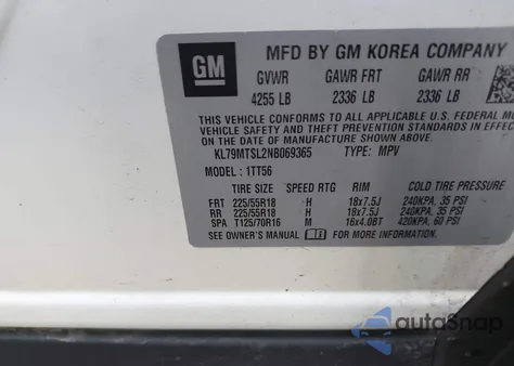 2022 Chevrolet Trailblazer Fwd Rs from USA, damaged, VIN KL79MTSL2NB069365